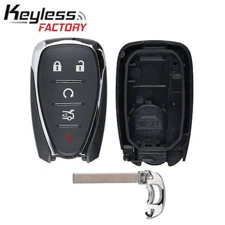 Keyless Factory 2016-2020 Chevrolet Camaro Cruze Malibu / 5-Button Smart Key Shell with Insert Key / SKS-GM-ULK162